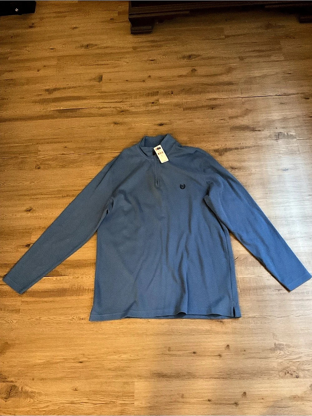 Chaps Blue Long Sleeve Polo